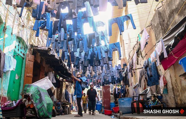 old jeans, second hand jeans, old jeans in Kolkata, laundry alley in Kolkata, the street in Kolkata where old jeans are made new, indian express news