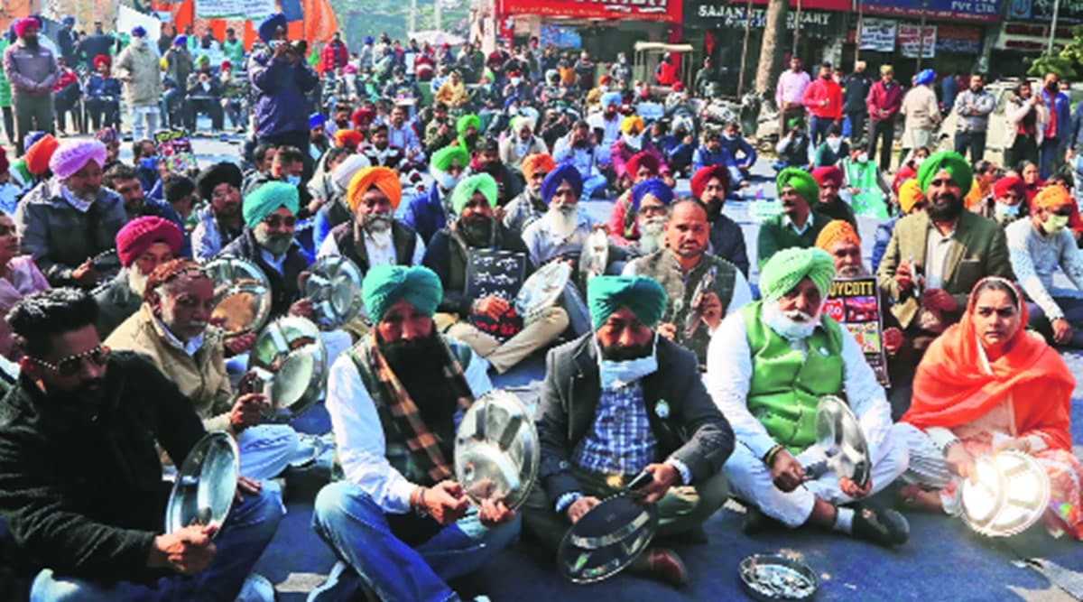 Farm bills, Farm protests, Punjab farmers, Mohali farm bill protest, indian express news