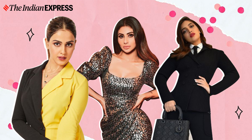 Mouni Roy Or Sanjana Sanghi, Who Wore The Corset Belt Mini Dress Better?