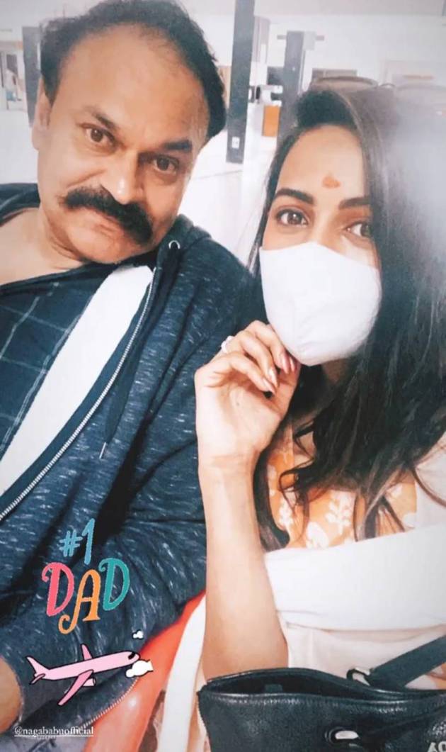 niharika konidela with father