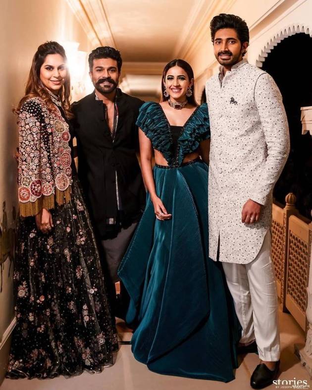 ram charan with niharika konidela and chaitanya JV