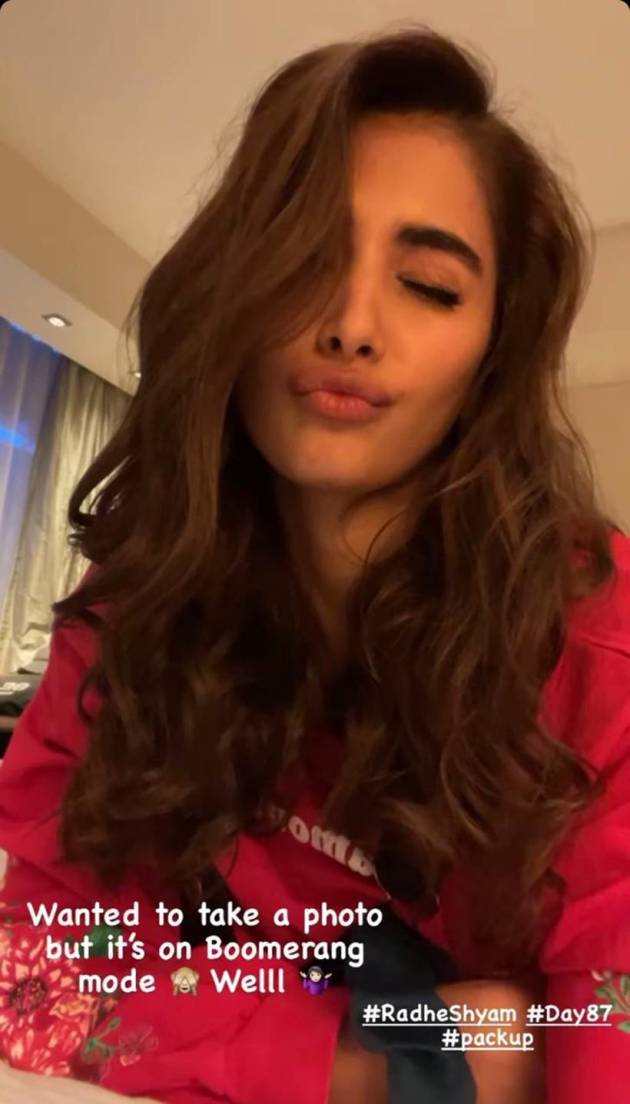 pooja hegde on radhe sets