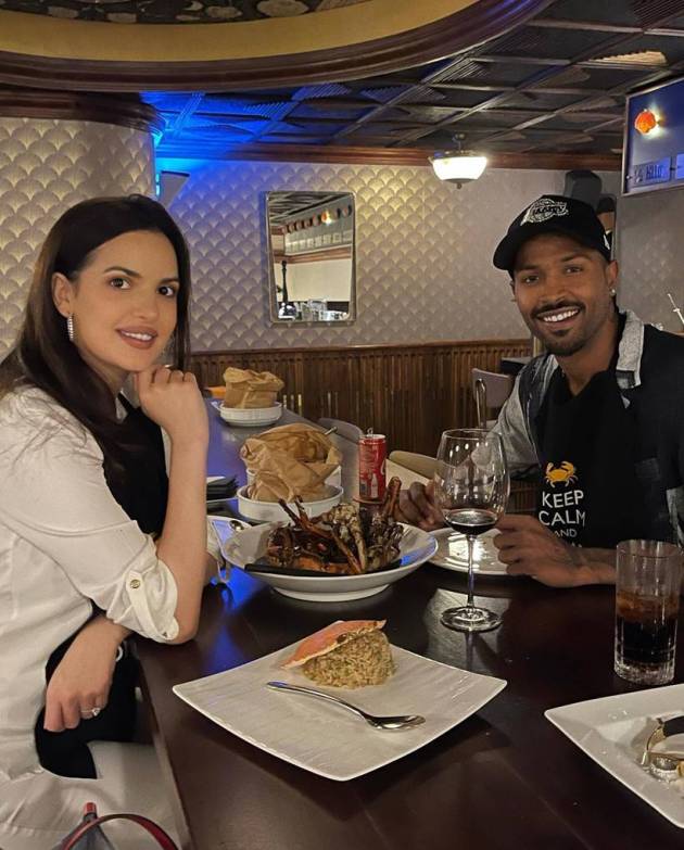 Natasa Stankovic and Hardik Pandya