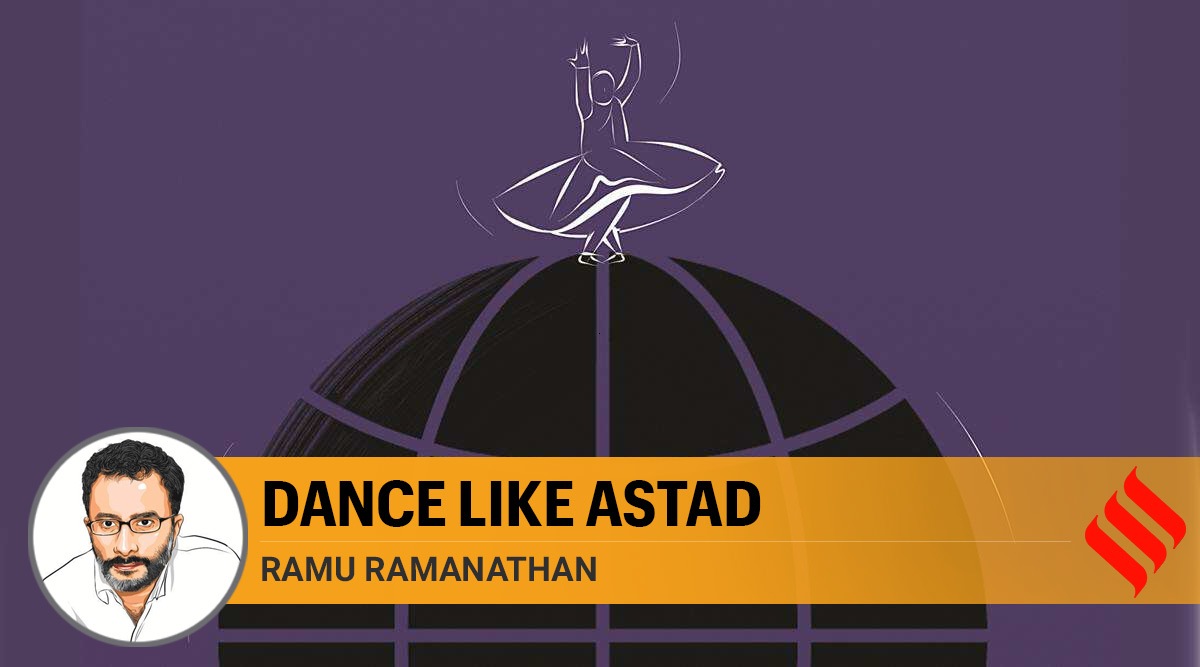 At the drop of the hat, he would dance in people’s homes, pubs and streets. He continued to do that even later. (Illustration by C R Sasikumar)