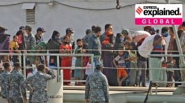 Bangladesh Rohingya rohingya, rohingya bangladesh, rohingya Bhasan Char, rohingya sent to Bhasan Char, rohingya news, indian express