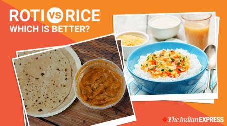 rice vs roti, why is rice satiating, what is better rice or roti, pooja makhija, nutritionist pooja makhija, roti is better than rice, what is roti, what is rice, indianexpress.com, indianexpress, weight loss, how to lose weight with rice, portion control,