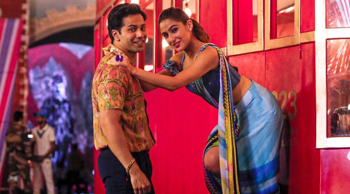 varun dhawan and sara ali khan in mirchi lagi toh song