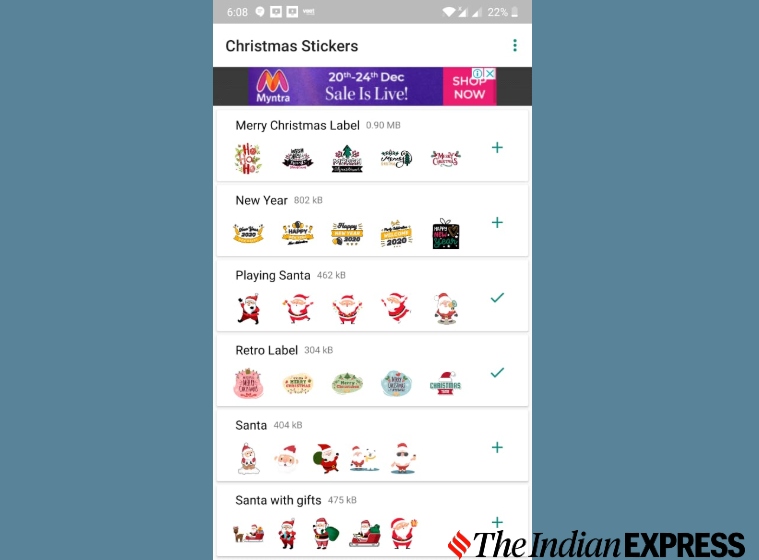 Merry Christmas 2020: How to send Christmas Whatsapp Wishes Stickers, Images, Photos, Status