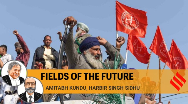 Farmers at the Singhu border (AP)