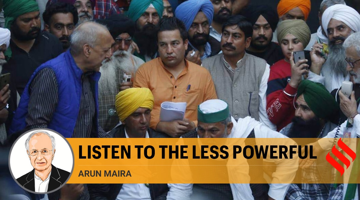 punjab farmers protest, Govt on Farm bills, Govt address, farm bill 2020, farmers bill, minimum support price, MSP for farmers, farmers MSP, farmers protests, APMC, Indian Express opinion, Arun Maira writes