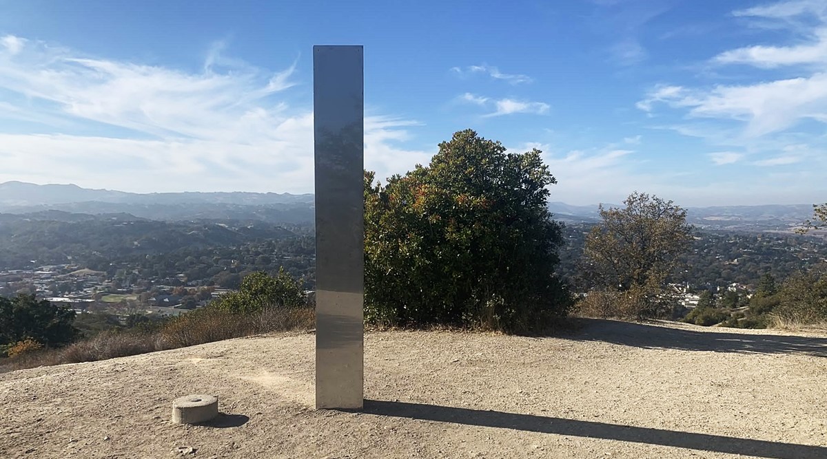 California, California monolith, Third monolith California, Utah monolith, Romania monolith, monolith in Atascadero, Atascadero monolith, mysterious monolith, monolith disappear, Trending news, Indian Express news