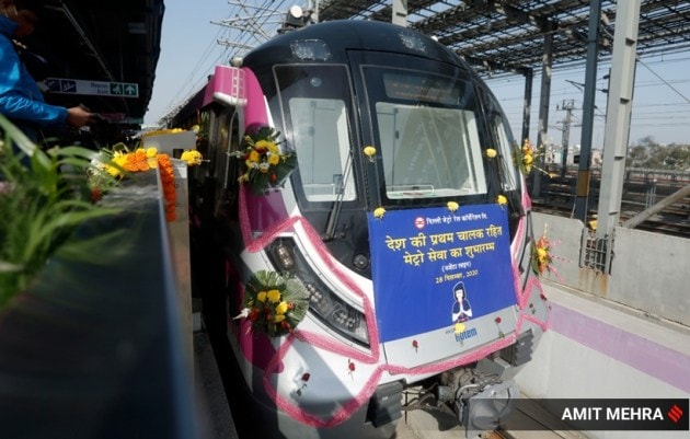 delhi driverless metro, first automated train in india, indian express, india news