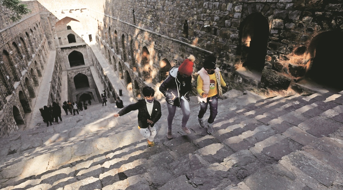 At Agrasen ki Baoli on Friday. Amit Mehra