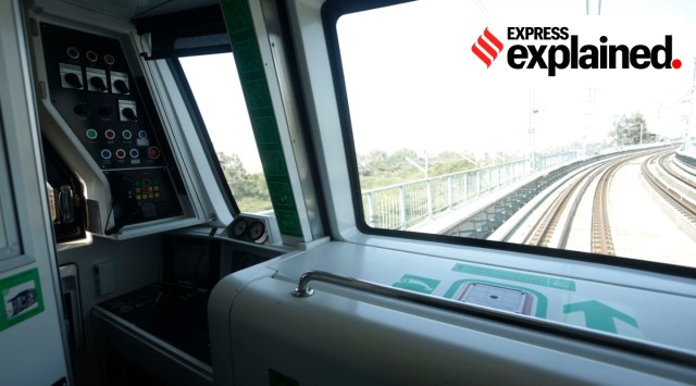 Indias first fully automated driverless train runs on the Magenta Line of the Delhi Metro during a trial run, in New Delhi, Monday, December 28, 2020. (Express Photo: Amit Mehra)