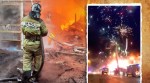 Russia, fireworks warehouse, fire at fireworks factory, Ministry of Emergency Situations, warehouse fire in Russia, fireworks explosion, fireworks explosion viral video, Trending news, Indian Express news.