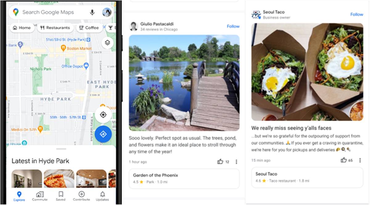 Google maps restaurants, google maps new feature, google maps customised recommendations