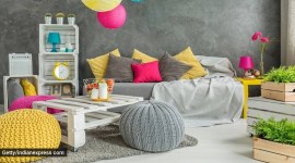 yellow and grey colour, pantone colour of 2021, indianexpress.com, indianexpress, pantone colour of the year, colours, kitchen entrance, colour blocking, how to incorporate colour of the year in one's interiors, kitchen interiors, office interiors, colour of the year, pantone brand,