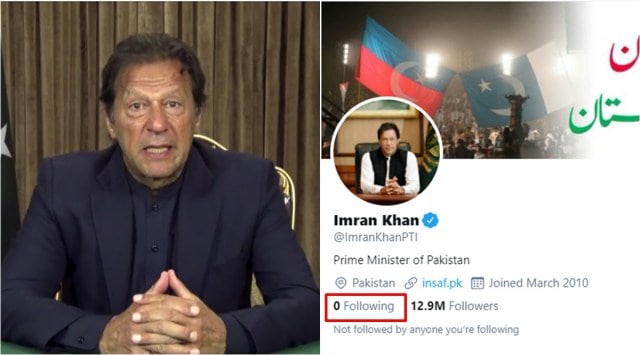 imran khan, imran khan twitter, imran khan unfollowed everyone twitter, imran khan twitter zero following, pak pm imran khan, pakistan news, indian express