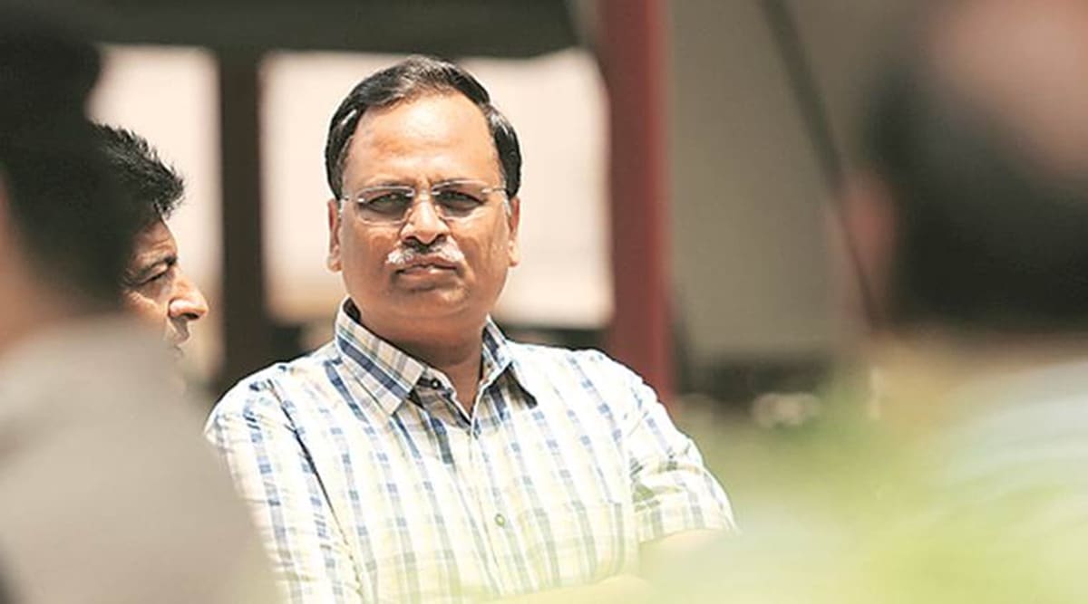 Water Minister, Satyendar Jain, delhi covid, delhi covid case, lok nayak hospital delhi, indian express news