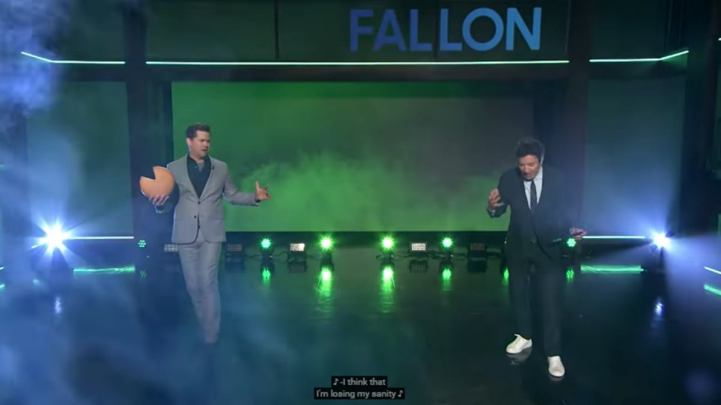 Jimmy Fallon, Andrew Rannells, Jimmy Fallon Andrew Rannells braodway musical, the tonight show, year 2020, covid 19, viral video