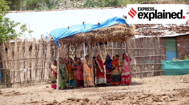 In Kevadia village, where SSNNL officials took over a land parcel in June this year. (Express Photo: Bhupendra Rana)