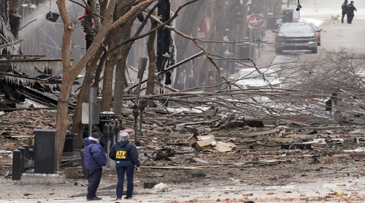 nashville international airport explosion, nashville explosion, us, world news, indian express