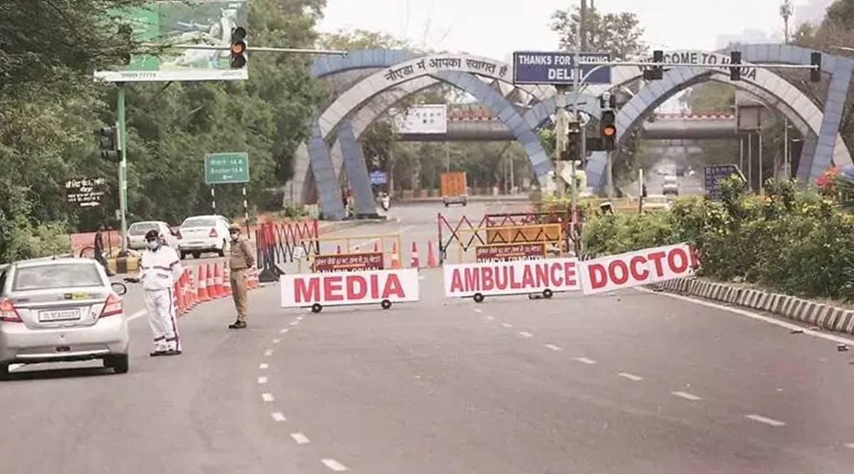 Noida border closed, Delhi protest, Farmers protest, Farm law, Delhi news, Indian express news