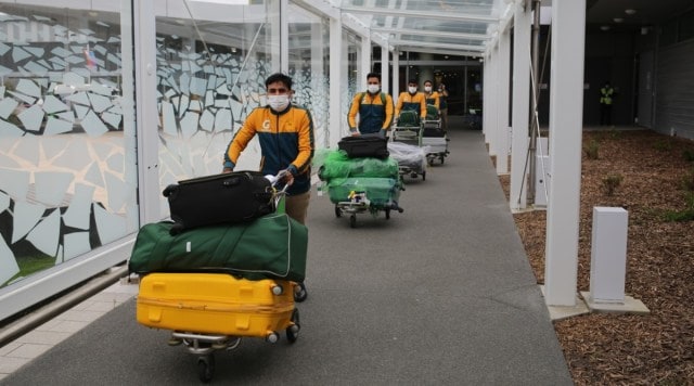 Pakistan cricket team on their arrival in New Zealand (Source: Pakistan Cricket Twitter)
