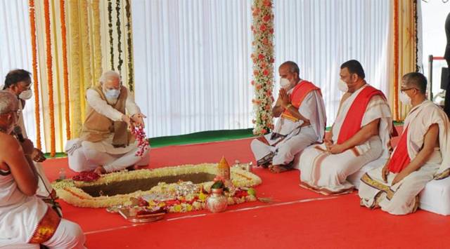 parliament building, new parliament building, parliament foundation laying ceremony, central vista project, pm modi parliament foundation stone