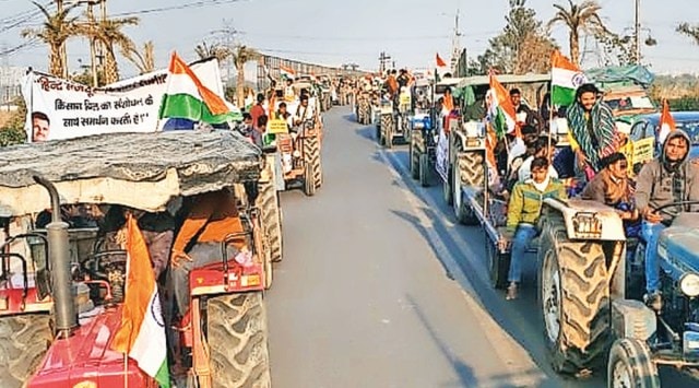 200 farmers hold rally, Farmers suppport bill, new farm laws, Delhi news, indian express news