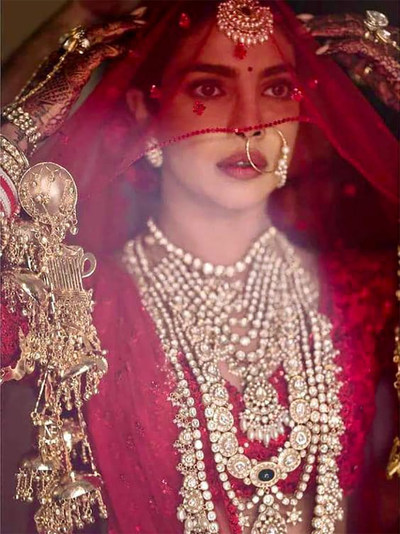 Priyanka Chopra's Gorgeous Sabyasachi Bridal Lehenga Took About 3720 Hours  To Make