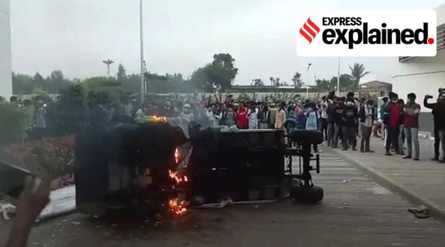 Violence broke out during a change of shifts at the plant over the non-payment of promised wages, local officials said (File)
