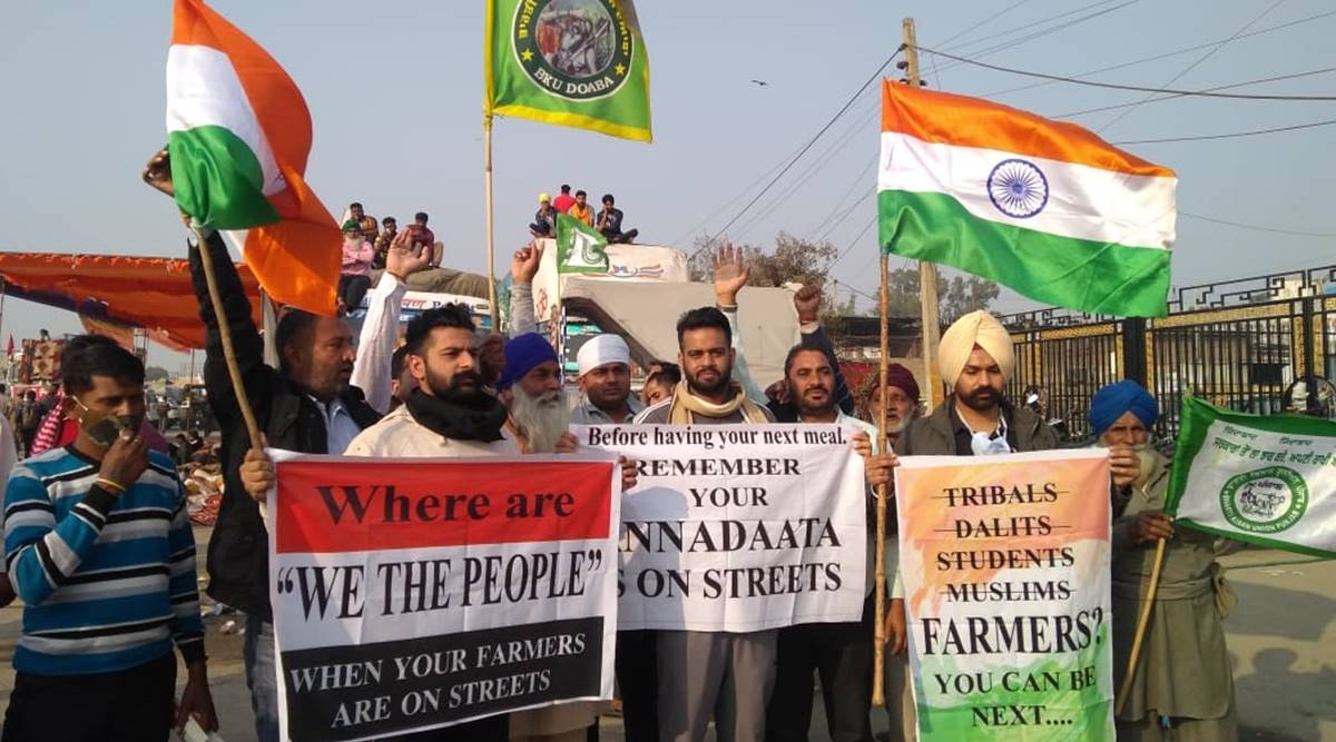 farmers protest, singhu border, shaheen bagh, farmers protest shaheen bagh, farmers at singhu border delhi, VK singh on farmers, farmers protest khalistan, farmers protest delhi traffic, indian express