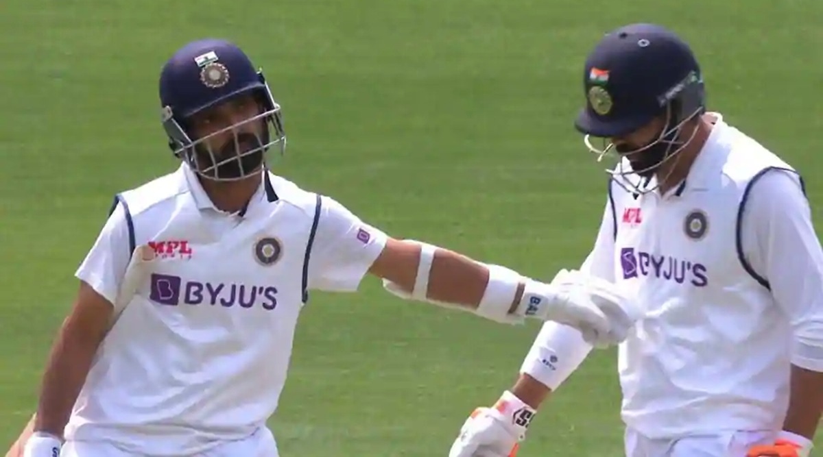 Ajinkya Rahane left the field after scoring 112 in India's first innings. (Screengrab)