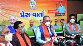 Gujarat Energy Minister, Saurabh Patel, farm bills, congress, bjp blames congress for farmers protest, indian express news