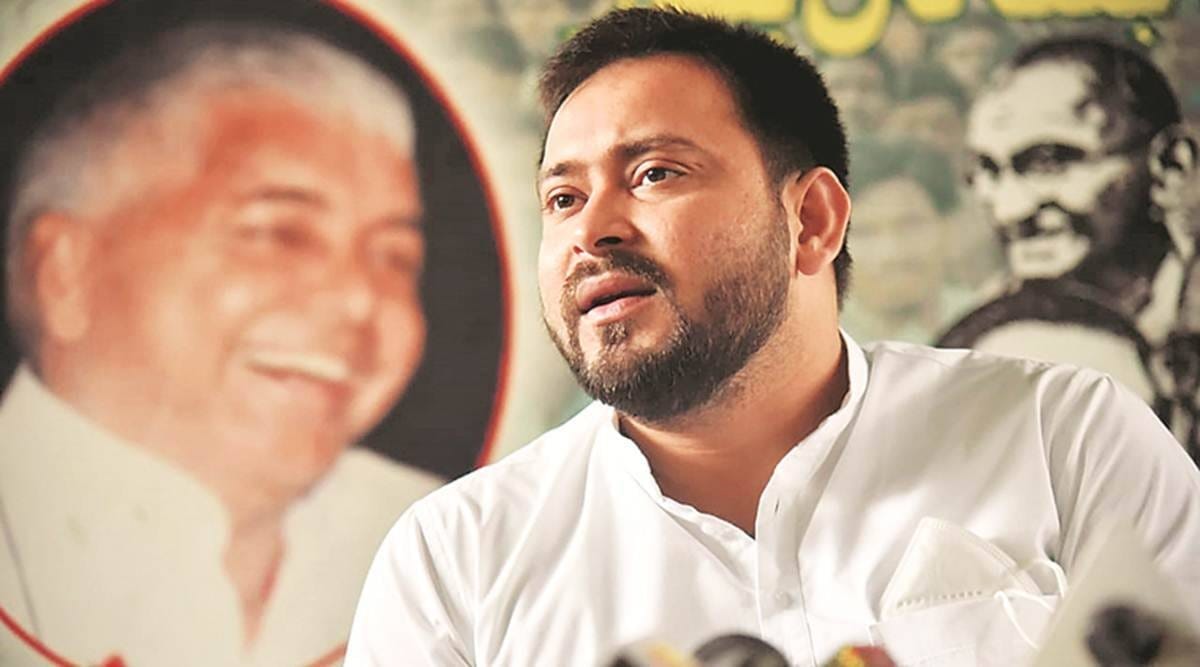 farm bills, farm bill protest, Tejashwi Yadav, Tejashwi Prasad Yadav farm bill support, Tejashwi Prasad Yadav, indian express news