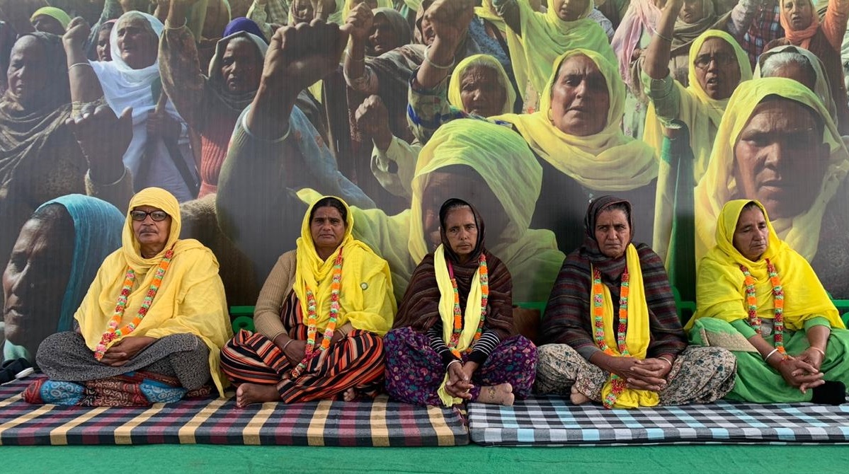 farmers protests, women go on hunger strike against farm laws, tikri border protests, farm laws 2020, ludhiana city news, indian express