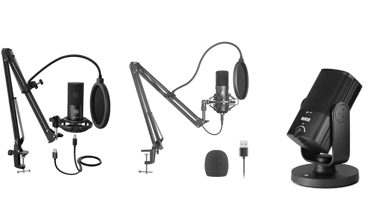 best USB mics, USB vs XLR microphones, budget studio mics, Fifine T669 USB Microphone features, Fifine T669 price, Maono AU-A04 features, Maono AU-A04 price, Rode NT-USB Mini price,