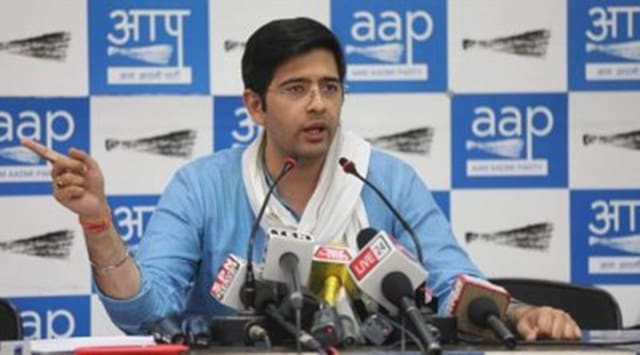 AAP leader Raghav Chadha during a press conference. (File)