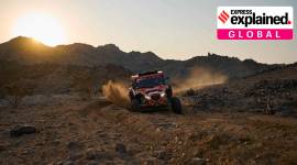 AP2777064880450682 dakar rally, dakar rally saudi arabia, dakar rally boycott, Loujain al-Hathloul, Loujain al-Hathloul arrest, saudi arabia women's rights, indian express explained