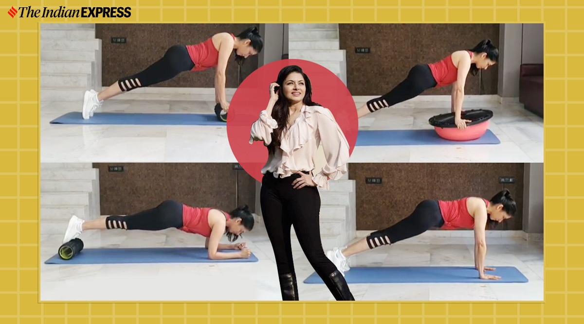 Level Up Your Fitness Game With These Challenging Plank Variations Bhagyashree Shows How Lifestyle News The Indian Express