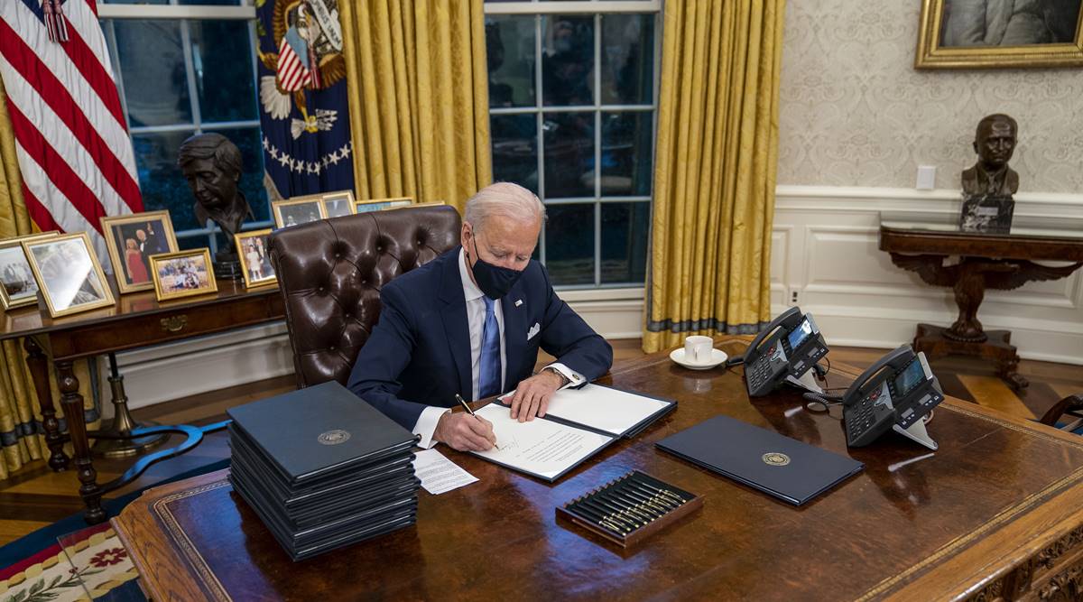 Joe Biden, Joe biden signs 17 executive orders, Biden first day, Donald trump policies, US news, US president, world news
