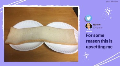 Horizontally sliced bread, Twitter reaction, bread sliced horizontally, sliced bread, sliced bread reaction, how to slice bread, Trending news, Indian Express news.