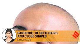 EKTAA-MALIK hair loss, split hair, health issues, head shaves, covid pandemic, women head shaves, Men head shaves, indian express opinion