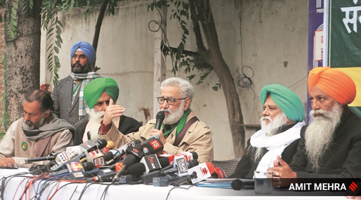 Farmer groups in Delhi on Saturday. 