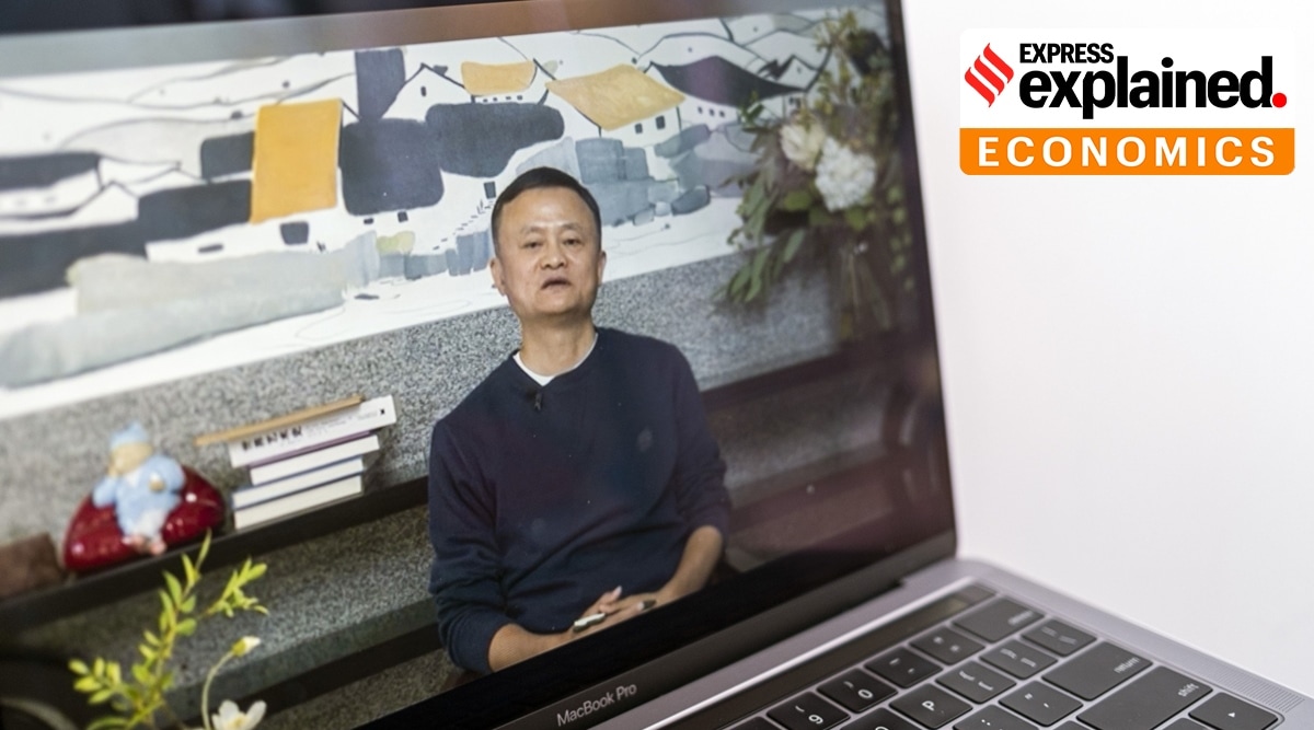 A video recording of a livestream of Jack Ma, co-founder of Alibaba Group Holding Ltd., addressing teachers at an annual event he hosts to recognize rural educators, on Wednesday, Jan. 20, 2021. (Bloomberg Photo: Justin Chin)