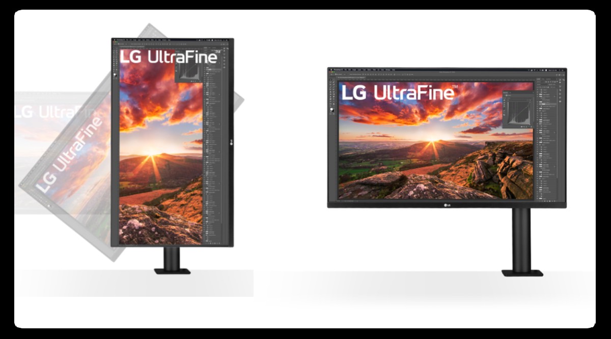 LG's new Ultrafine Ergo 4K monitor can be swivelled, tilted and