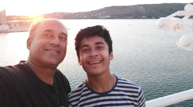 Leon Mendonca, 14,  with his father Lyndon in Greece. During the pandemic Leon travelled to  Hungary, Serbia, Greece, Italy, Slovakia, Germany, Czech Republic and Spain to play chess and earn three norms needed to become a Grandmaster. 