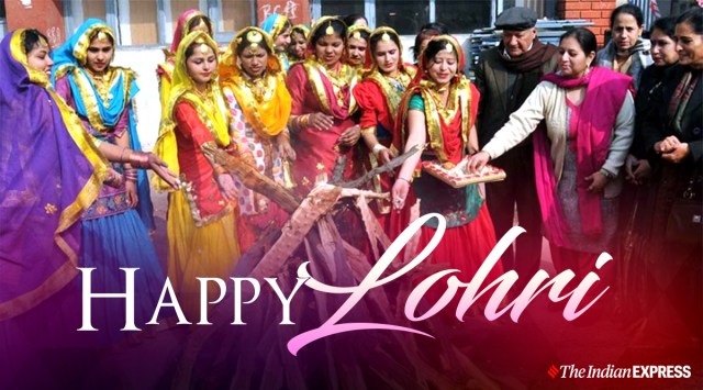 Happy Lohri 2021 Wishes Images: Happy Lohri to you and your family! (Express Photo by Rana Simranjit Singh | Designed by Gargi Singh)