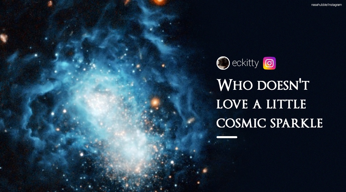 NASA, NASA Hubble, NASA Hubble picture, irregular galaxy, dwarf irregular galaxy, NASA Hubble galaxy picture, NASA Hubble Instagram, Hubble Space Telescope, Trending news, I Zwicky 18, Indian Express news